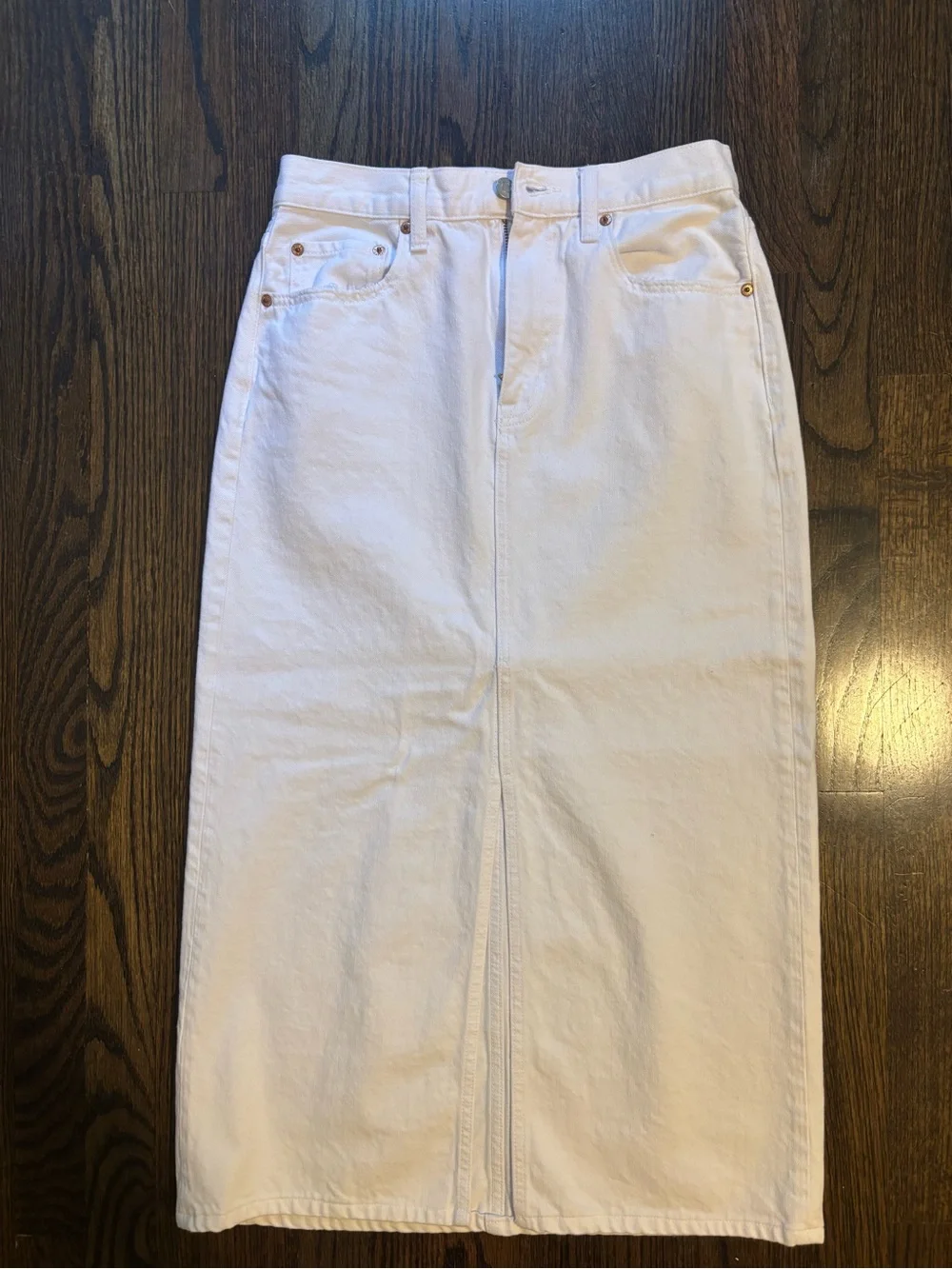 Pistola White Alice Midi Denim Skirt